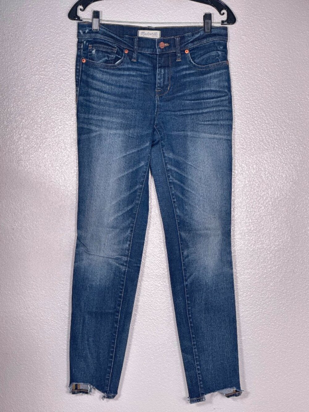 Madewell Skinny Skinny Jeans Frayed Step Hems Women's Size 28